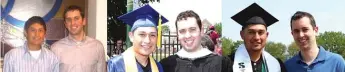  ?? PROVIDED/JOHN MALLOY ?? PEAK mentee Jerry Silva and mentor John Malloy in 2007 at their PEAK Match Night introducti­on; in 2011 at Silva’s graduation from Holy Trinity High School; and in 2016 at Silva’s graduation from CSU.