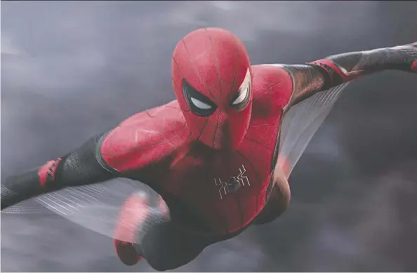  ??  ?? British actor Tom Holland brings a fresh energy and kid factor to Spidey, a.k.a. Peter Parker, in the movie Spider-man: Far from Home.
Disney/marvel
