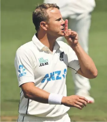  ?? GETTY IMAGES ?? Neil Wagner gestures after dismissing Zubayr Hamza during day three of the second test at Seddon Park in Hamilton last week.