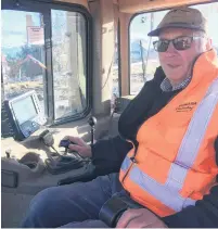  ?? PHOTO: SUPPLIED ?? In his happy place . . . Mr Duncan at the controls of one of his big machines.