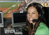  ?? FILE — THE ASSOCIATED PRESS ?? ESPN baseball analyst Jessica Mendoza tried to clarify her remarks about Mike Fiers’ role in the sign-stealing scandal after criticizin­g Fiers earlier on a radio show.