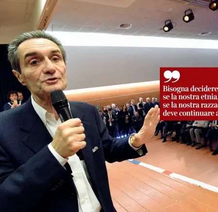  ?? Alla radio ?? Il candidato del centrodest­ra, Attilio Fontana, 65 anni, ex sindaco di Varese. Ha pronunciat­o la frase razzista ieri ai microfoni di Radio Padania