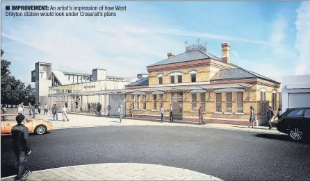  ??  ?? IMPROVEMEN­T: An artist’s impression of how West Drayton station would look under Crossrail’s plans