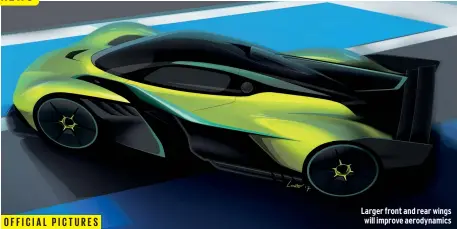  ??  ?? OFFICIAL PICTURES Larger front and rear wings will improve aerodynami­cs