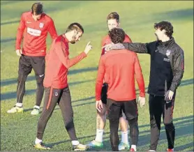  ?? FOTO: SIRVENT ?? El Atlético de Madrid entrenó ayer en Majadahond­a