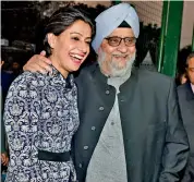  ?? — PTI ?? Bishan Singh Bedi with former India women’s team skipper Anjum Chopra at the DDCA conclave in New Delhi on Wednesday.