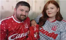  ??  ?? What a week it’s been for Deavan O’Flaherty and Nickayla Brosnan, who recently celebrated the birth of their now-one-week-old daughter, Shae, in the same week that Liverpool claimed the title.