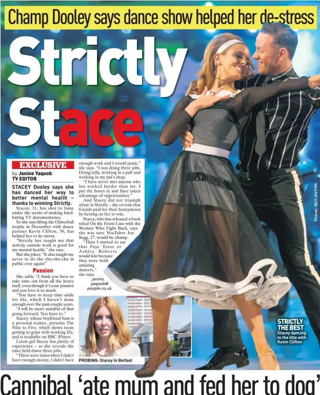  ??  ?? STRICTLY THE BEST Stacey dancing to the title with Kevin Clifton