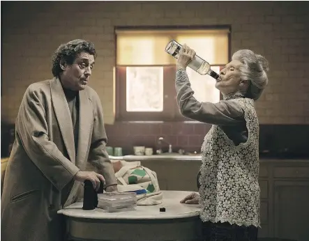  ?? AMAZON PRIME ?? Ian McShane, left, and Cloris Leachman star in American Gods, which was filmed in Toronto and features several Canadian actors. The adaptation of the novel by Neal Gaiman seems prescient given the current political climate in the U.S.