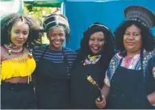  ?? From left, Mitchelle Phiri, Nontando Sibanda, Shantelle Phiri and Josphina Phiri join in the celebratio­ns. ??