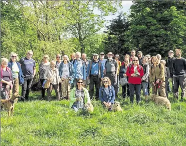  ?? ?? The Friends of Old Park and Chequer’s Wood walked the route of the planned eastern bypass