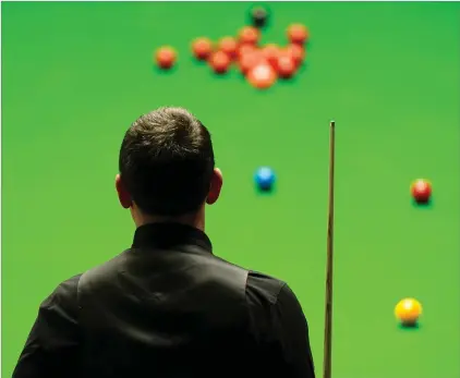  ?? ?? Ronnie O’Sullivan holds a commanding 8-1 lead over first-round opponent Jackson Page at The Crucible