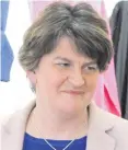  ??  ?? Speech: Arlene Foster