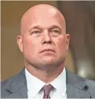  ?? NICHOLAS KAMM/GETTY IMAGES ?? Acting Attorney General Matthew Whitaker