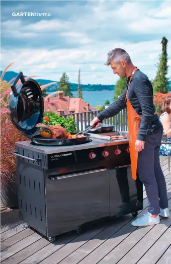  ??  ?? Lugano,
der Gasgrill von Outdoor-Chef, braucht etwas mehr Platz. (2200 €)