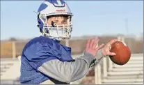  ?? Lori Van Buren / Times Union ?? Joey Mirabile took over as Shaker’s starting quarterbac­k in his junior season, but said he learned a lot serving as the backup as a sophomore.