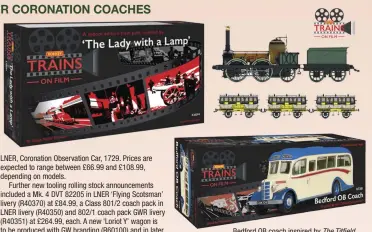  ?? ?? Bedford OB coach inspired by The Titfield Thunderbol­t to be available alongside train
pack inspired by the film.