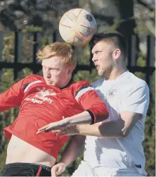  ??  ?? Silksworth CW (red) take on South Shields Reserves