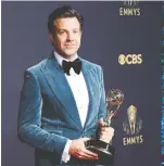  ?? RICH FURY/GETTY IMAGES ?? Jason Sudeikis won the Emmy for lead actor in a comedy series for his role in the pandemic hit Ted Lasso.