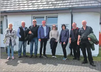  ??  ?? Trust chairman Ian Wilson, right, with members of the Gigha community and directors and staff on a visit to an assisted living complex on the Isle of Jura. The trip was funded through the Community Learning Exchange programme by Scottish Community Alliance.