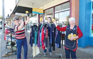  ?? ?? Some of the volunteers at the West Gippsland Hospital Drouin Auxillary Opp Shop are from left; Sharmaine Piersen, Margaret Bentvelzen and Carol Mallow.