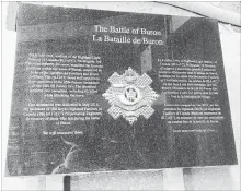  ?? ROYAL HIGHLAND FUSILIERS ?? This is the stone marker that the Royal Highland Fusiliers are unveiling at a ceremony in Buron, France, on May 5.