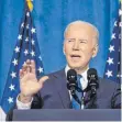  ?? FOTO: IMAGO ?? Us-präsident Joe Biden spricht über Gefahren für das Land.