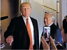  ?? Ap phoTo ?? PICTURE THIS: All eyes will be on President Donald Trump and Pats owner Robert Kraft when the Super Bowl champs visit the White House today.
