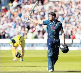  ?? Picture: REUTERS/CRAIG BROUGH ?? KEY FIGURE: England’s Jos Buttler celebrates after his team won yesterday’s match and a 5-0 ODI series whitewash of Australia