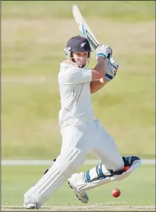  ??  ?? New Zealand’s BJ Watling bats during day two of the four-day warm up internatio­nal cricket match between New Zealand and England in Queenstown on
Feb 28. (AFP)