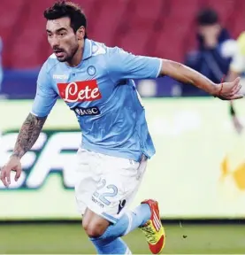  ??  ?? Ezequiel Lavezzi, 26 anni, rientra oggi dopo lo
stop dovuto all’elongazion­e al bicipite del retto femorale che gli ha fatto saltare le gare di campionato con Genoa, Palermo, Cesena,
Bologna