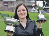 ??  ?? Tobermory’s Donna Dugdale got two trophies for the price of one after winning the Mrs Kennedy-Fraser’s Songs of the Hebrides competitio­r’s own choice competitio­n. 17_mod43dm07_wednesdays­olo