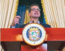  ?? AP ?? Pierluisi fue juramentad­o como gobernador de Puerto Rico.