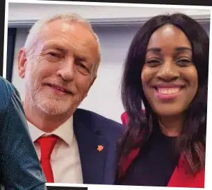  ??  ?? Close allies: Jeremy Corbyn and Kate Osamor. Left, her son and employee, Ishmael