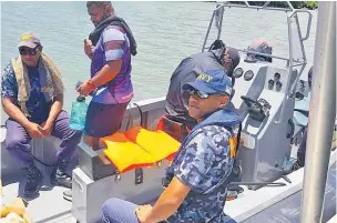  ?? Picture: REPUBLIC OF FIJI NAVY. ?? Naval officers conducting inshore operations within Fiji waters.