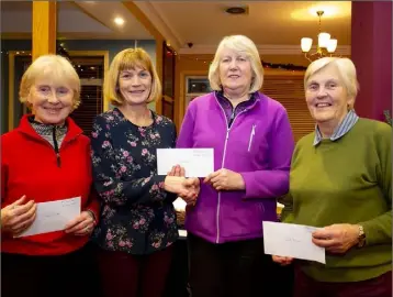  ??  ?? At the Carpet Gallery sponsored competitio­n presentati­on at New Ross Golf Club were: Kay Kellegher (second), Marguerite Sutton, Lady Captain, Mary Maher, winner, and Eleanor Roche (third).