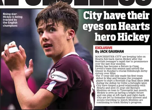  ??  ?? Rising star: Hickey is being tracked by the English champions