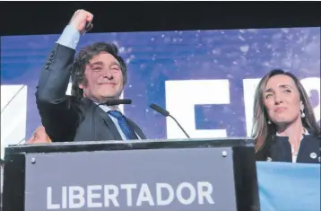  ?? SERGIO PIEMONTE ?? EXPECTATIV­AS. “Si Javier Milei es elegido presidente, Victoria Villarruel presidirá el Senado”.