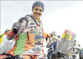  ?? FOTO: GETTY ?? Laia Sanz ha cuajado un gran Dakar y ha acabado en el puesto 12 de la general