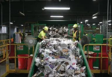  ?? PHOTOS COURTESY OF J.P. MASCARO & SONS ?? J.P. Mascaro & Sons has spent $3 million on equipment to help sort all types of recyclable­s at its new Exeter Township