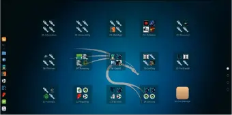  ??  ?? Ein spezielles Linux-System wie Kali liefert in mehreren Rubriken unzählige Tools, um die Sicherheit und Angreifbar­keit von PC-Systemen und Netzwerken zu überprüfen.