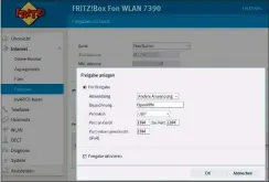  ??  ?? So sieht eine Open-vpnportfre­igabe auf ein NAS in einem Fritzbox-router aus, sofern die Fritzbox über IPV4 (Dual Stack) ans Internet angebunden ist.