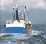  ?? ?? Crew of a passing boat videoed the crewmen of the Star of Annan working with and emptying scallop dredges in the MPA. This is a screen grab from the video supplied by the Crown Office.