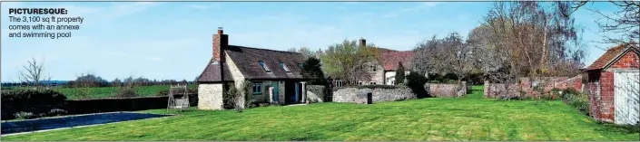  ??  ?? The 3,100 sq ft property comes with an annexe and swimming pool