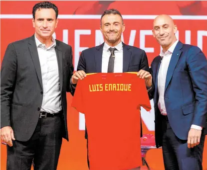  ??  ?? Presentaci­ón de Luis Enrique como nuevo entrenador de la selección de España