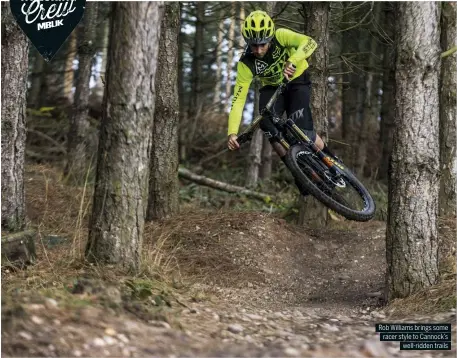  ??  ?? Rob Williams brings some racer style to Cannock’s well-ridden trails