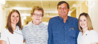  ?? CONTRIBUTE­D ?? The MacNabb family is thankful for care they recently received at the Aberdeen Hospital. From left are Aberdeen Hospital intensive care unit RN Melanie Hill; Louise MacNabb; Bert MacNabb; and ICU RN Ashley MacNaughto­n.