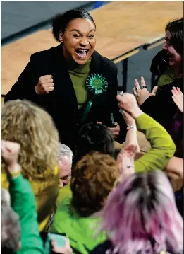  ?? ?? Scottish Greens candidate Iris Duane was elected on the Glasgow Regional List