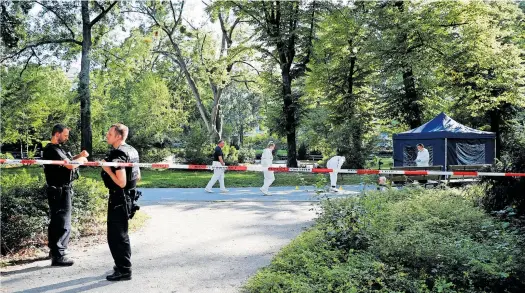  ?? [ Reuters ] ?? Der Kleine Tiergarten in Berlin-Moabit wurde Ende August zum Tatort eines Mordes, der die diplomatis­chen Wogen hochgehen lässt.