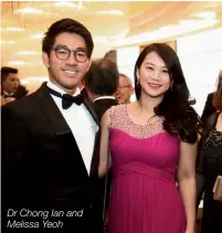  ??  ?? Dr Chong Ian and Melissa Yeoh